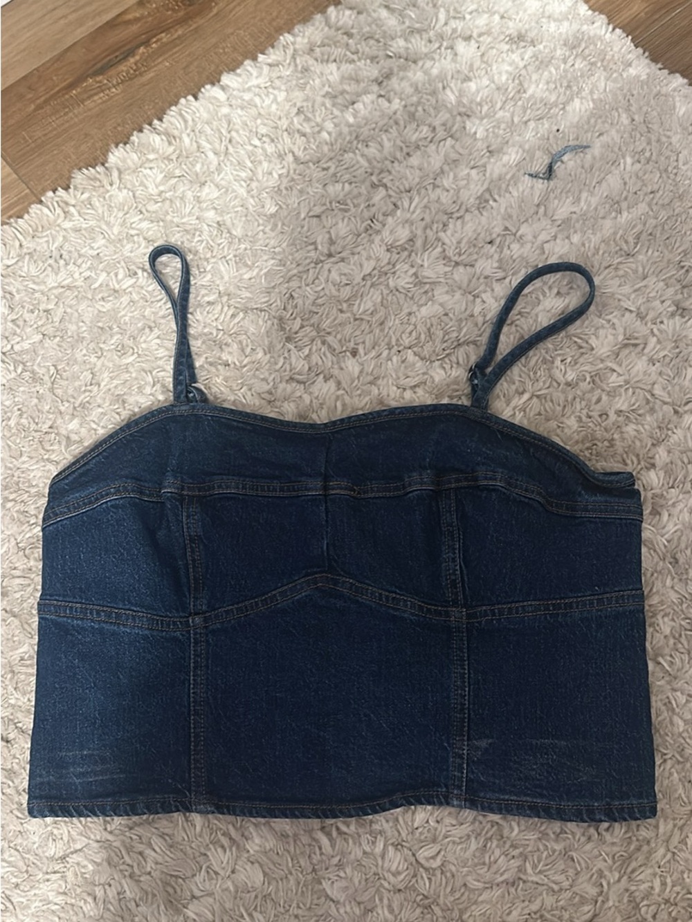 Universal Thread Indigo Denim Cropped Bustier